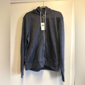 NWT Michael Kors hooded zip up jacket. Size XL dark blue.